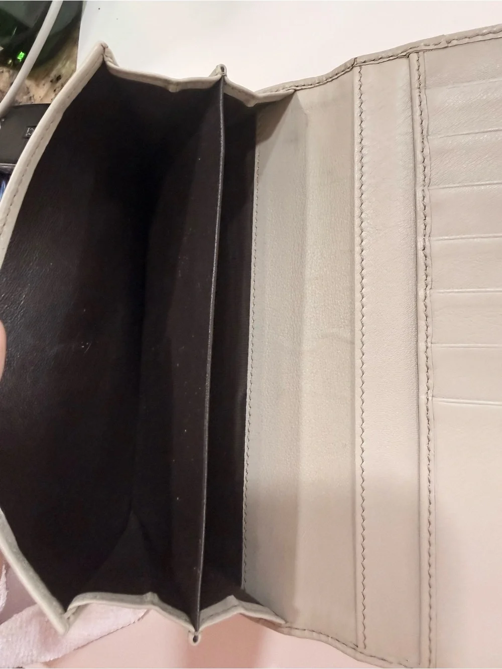 Authentic Gucci Guccissima Leather Continental Wallet Cream Beige Made in Italy